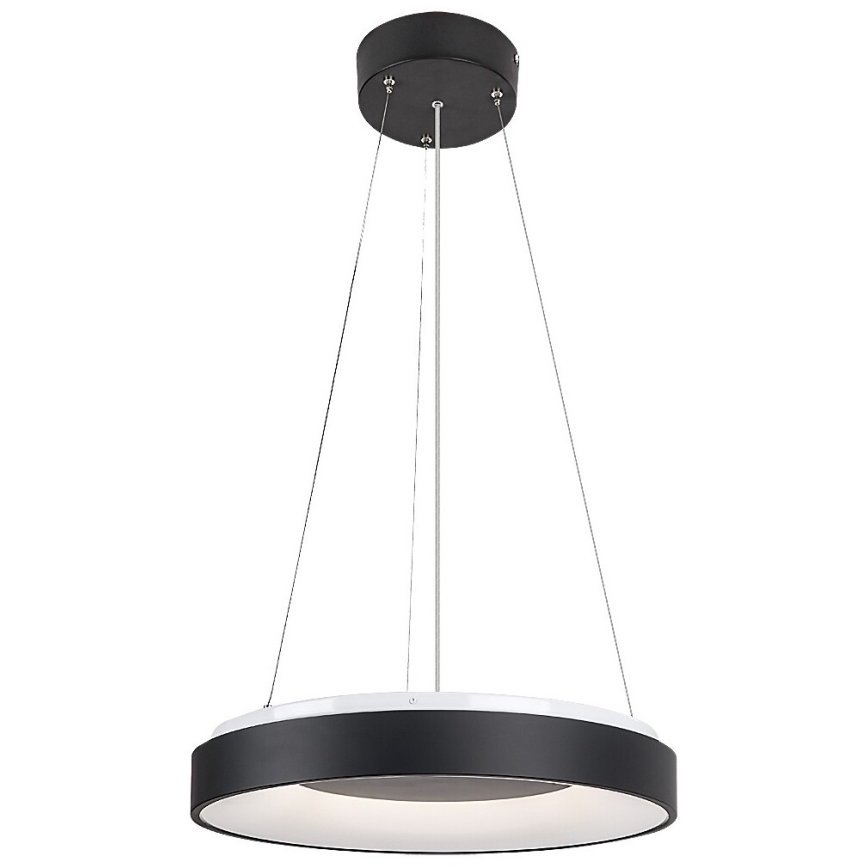 Rabalux - LED ljusreglerad ljuskrona på textilsladd LED/38W/230V 3000-6500K svart + fjärrkontroll