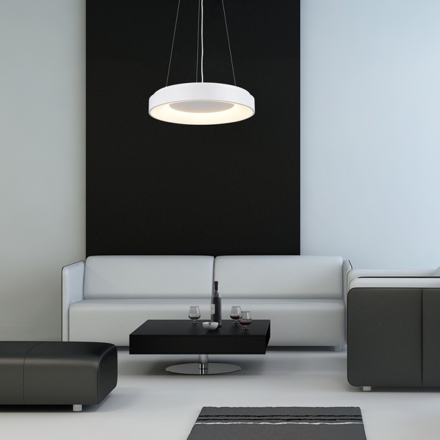 Rabalux - LED ljusreglerad ljuskrona på textilsladd LED/38W/230V 3000-6500K vit + fjärrkontroll