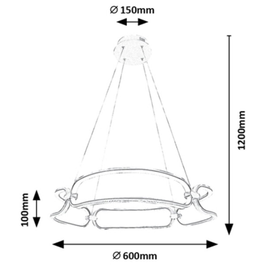 Rabalux - LED ljuskrona med textilsladd LED/67W/230V 4000K