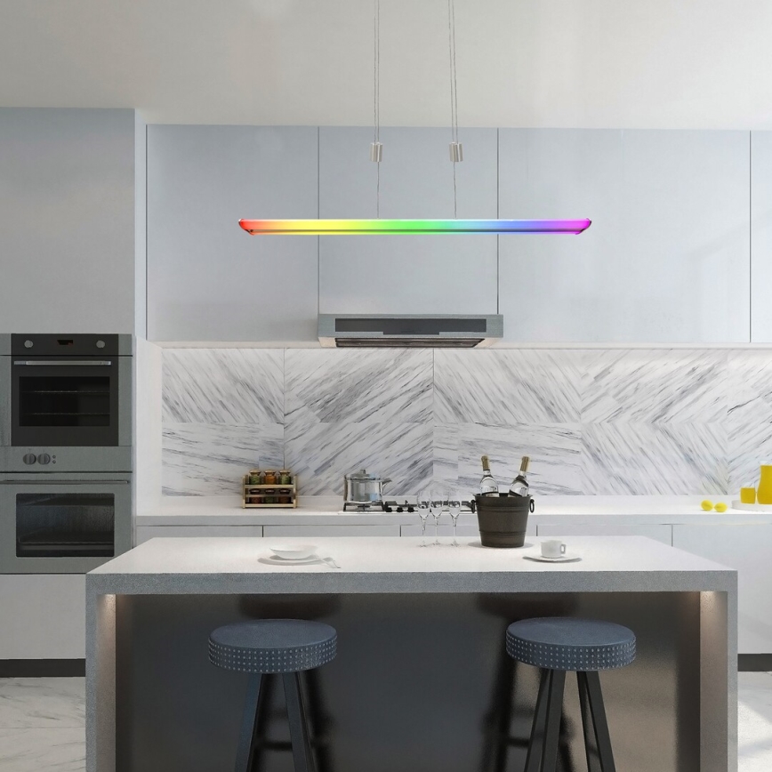 Rabalux - LED RGB Ljusreglerad ljuskrona på textilsladd LED/24W/230V Wi-Fi Tuya + fjärrkontroll