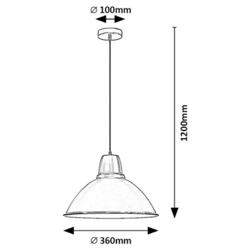 Rabalux - Taklampa 1xE27/60W/230V svart