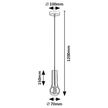 Rabalux - Taklampa 1xE27/40W/230V