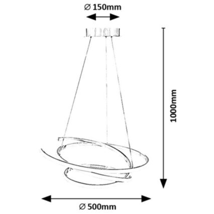 Rabalux - LED ljuskrona med textilsladd LED/42W/230V 4000K