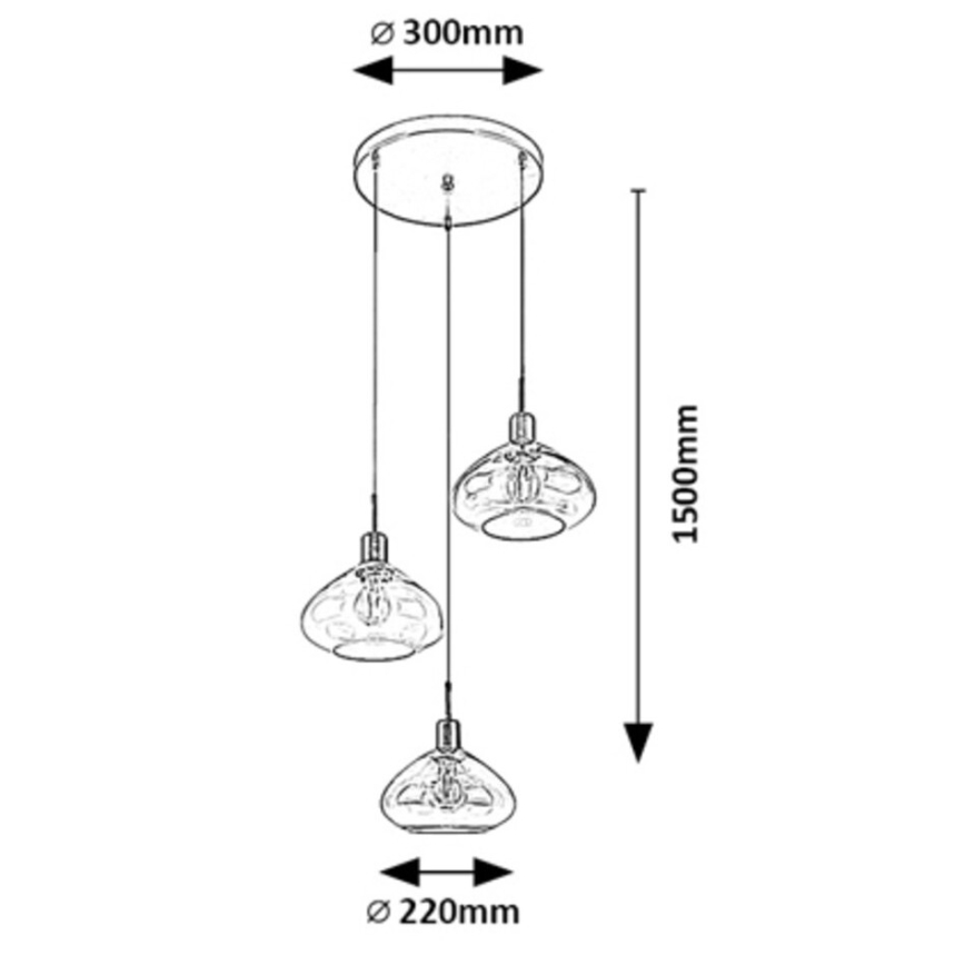 Rabalux - Taklampa med 3xE27/40W/230V