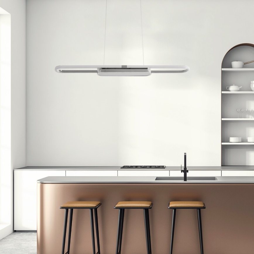 Rabalux - LED ljuskrona med textilsladd LED/48W/230V 4000K matt krom