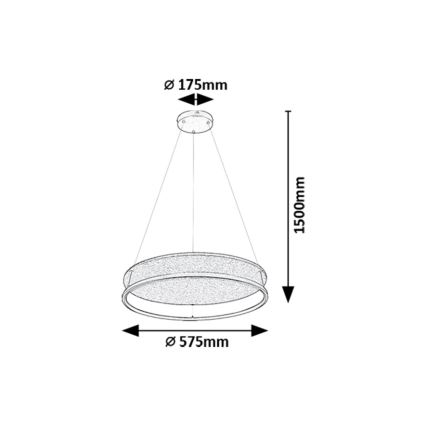 Rabalux - LED ljuskrona med textilsladd LED/40W/230V 3000/4000K