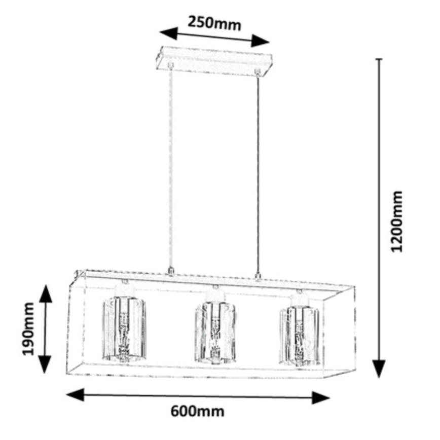 Rabalux - Taklampa 3xE27/25W/230V
