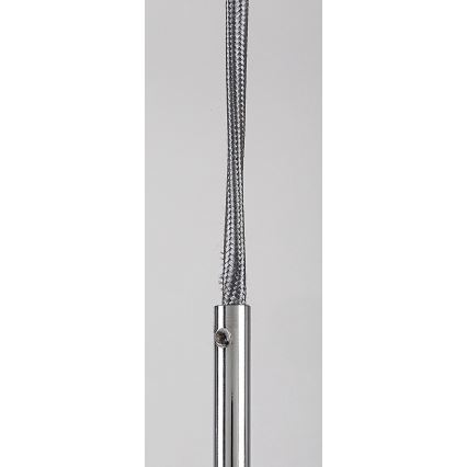 Rabalux - Ljuskrona med textilsladd 1xGU10/50W/230V genomskinlig/skinande krom