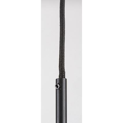 Rabalux - Ljuskrona med textilsladd 1xGU10/50W/230V genomskinlig/svart