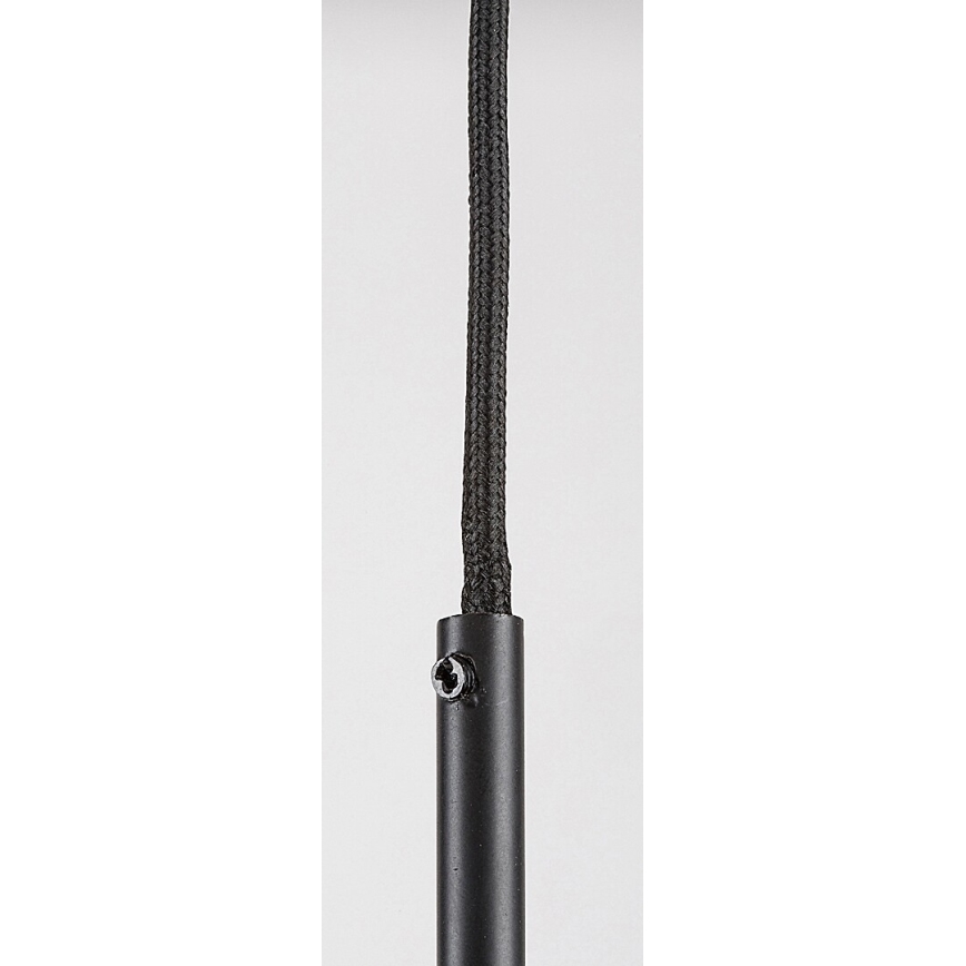 Rabalux - Ljuskrona med textilsladd 1xGU10/50W/230V genomskinlig/svart