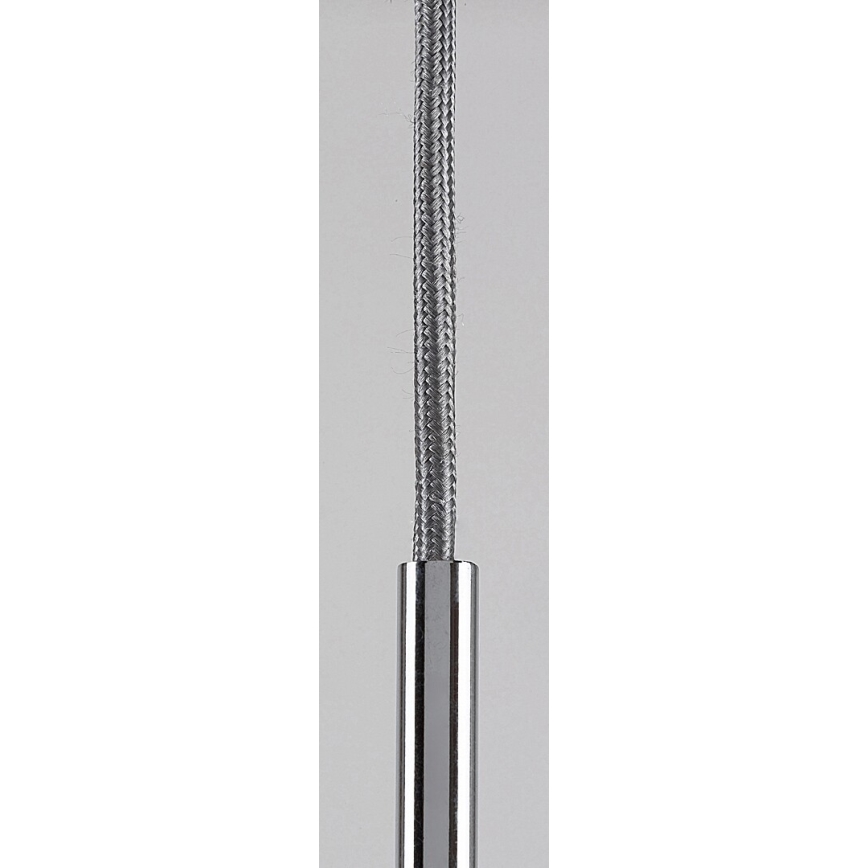 Rabalux - Ljuskrona med textilsladd 1xE27/40W/230V genomskinlig/skinande krom