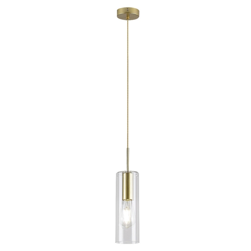 Rabalux - Ljuskrona med textilsladd 1xE27/40W/230V genomskinlig/guld