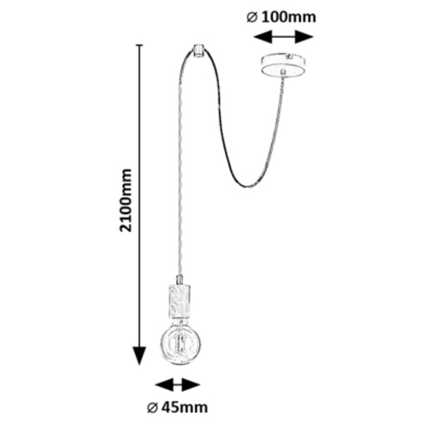 Rabalux - Taklampa 1xE27/60W/230V bok