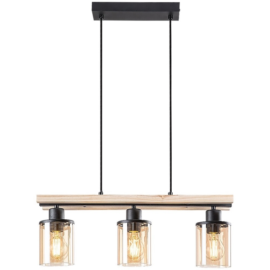 Rabalux - Ljuskrona med textilsladd 3xE27/25W/230V tall