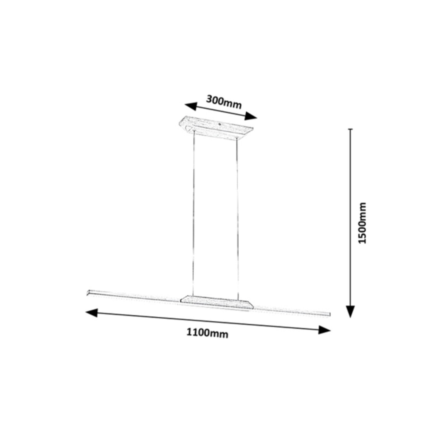 Rabalux - LED ljuskrona med textilsladd LED/26W/230V 4000K bok
