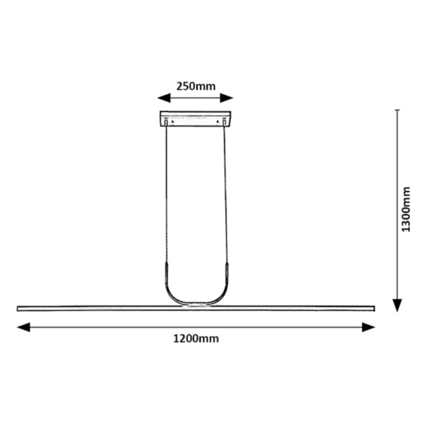 Rabalux - LED ljuskrona med textilsladd LED/25W/230V 3000K svart