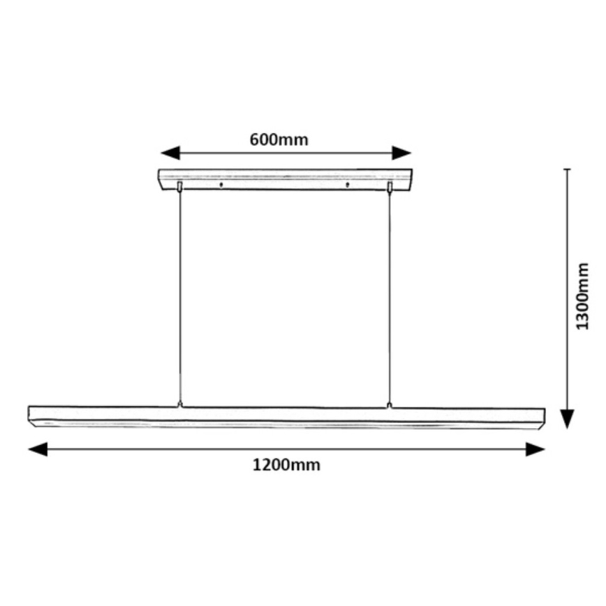 Rabalux - LED ljuskrona med textilsladd LED/30W/230V 4000K svart
