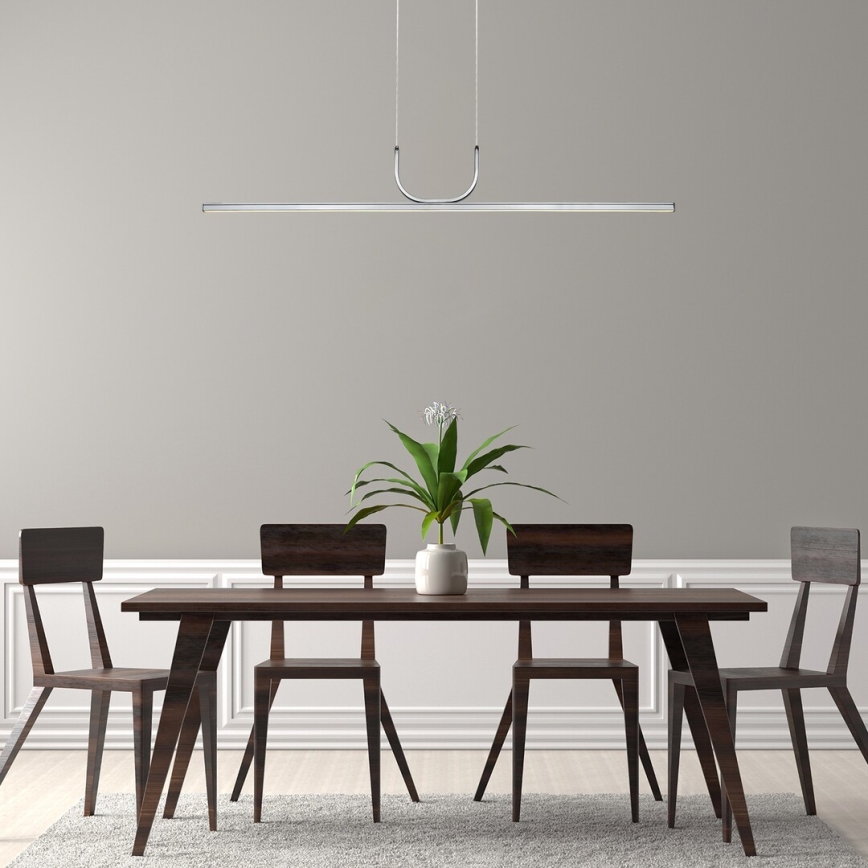 Rabalux - LED ljuskrona med textilsladd LED/25W/230V 3000K skinande krom