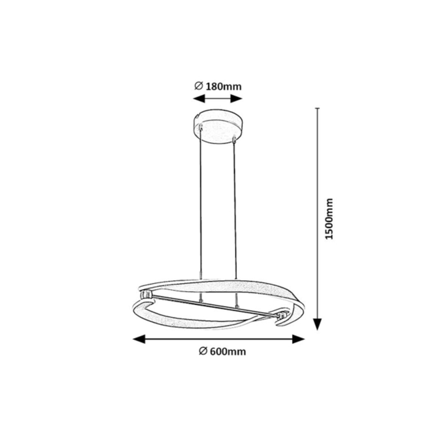 Rabalux - LED-pendel med kabel LED/40W/230V 3000K