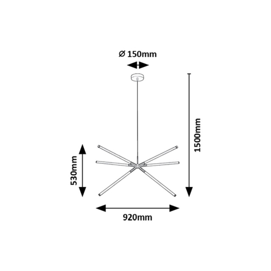 Rabalux - LED ljuskrona med textilsladd LED/36W/230V 3000K