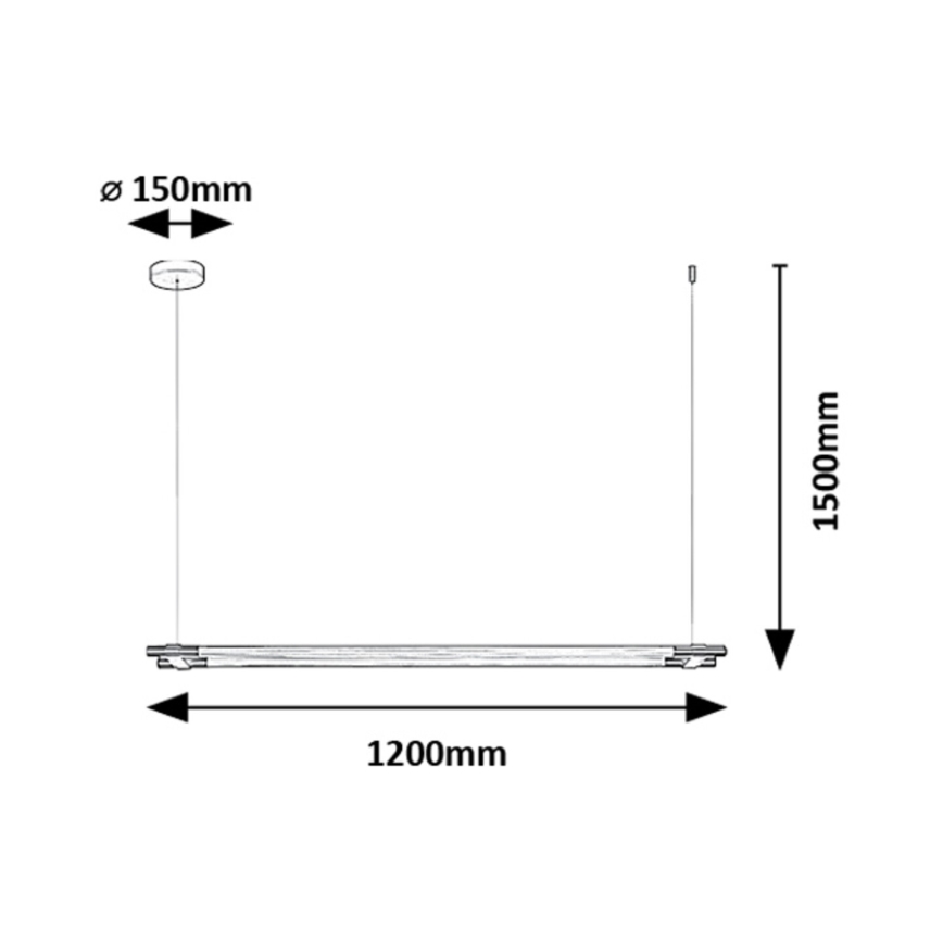 Rabalux - LED ljuskrona med textilsladd LED/28W/230V 3000K