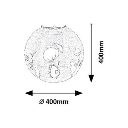 Rabalux - Barnlampskärm för ljuskrona max. 40W diameter 40 cm
