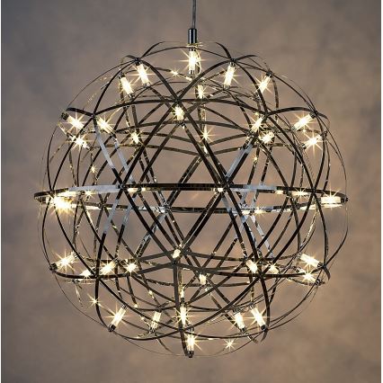 Rabalux - LED ljuskrona med textilsladd LED/16W/230V 3000K skinande krom
