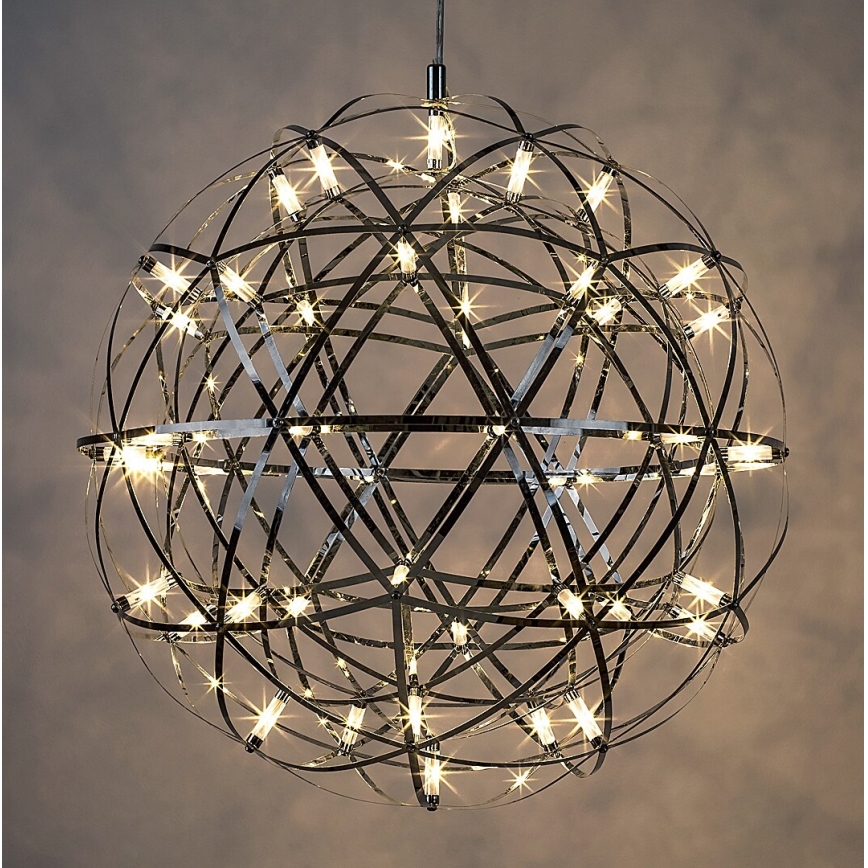 Rabalux - LED ljuskrona med textilsladd LED/16W/230V 3000K skinande krom