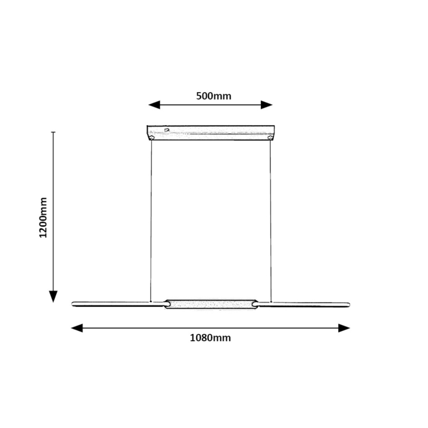 Rabalux - LED ljuskrona med textilsladd LED/36W/230V 3000K/4000K