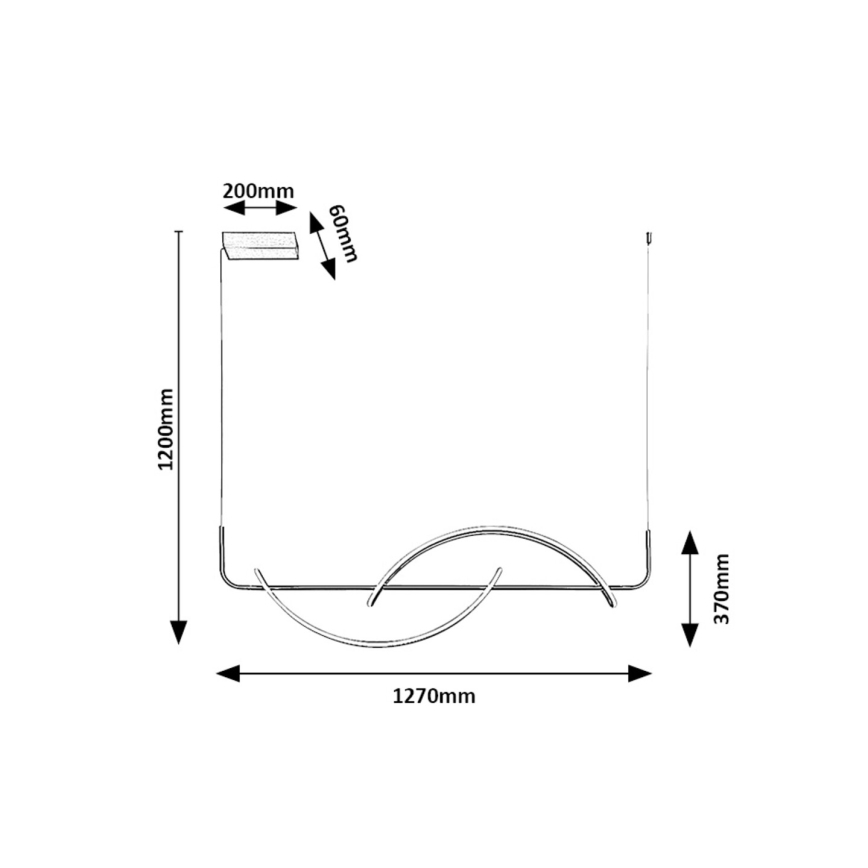 Rabalux - LED ljuskrona med textilsladd LED/35W/230V