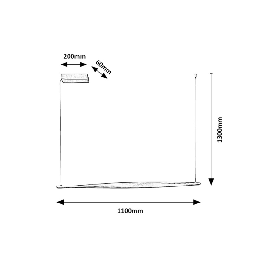 Rabalux - LED ljuskrona med textilsladd LED/28W/230V