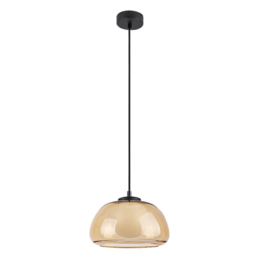 Rabalux - Ljuskrona med textilsladd 1xG9/5W/230V brun/rökig