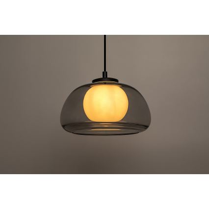 Rabalux - Ljuskrona med textilsladd 1xG9/5W/230V rökig