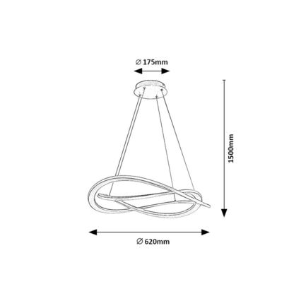Rabalux - LED-pendel på vajer LED/72W/230V 3000K