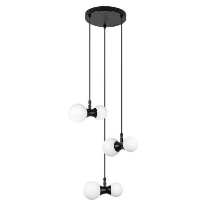 Rabalux - Ljuskrona med textilsladd 6xG9/28W/230V