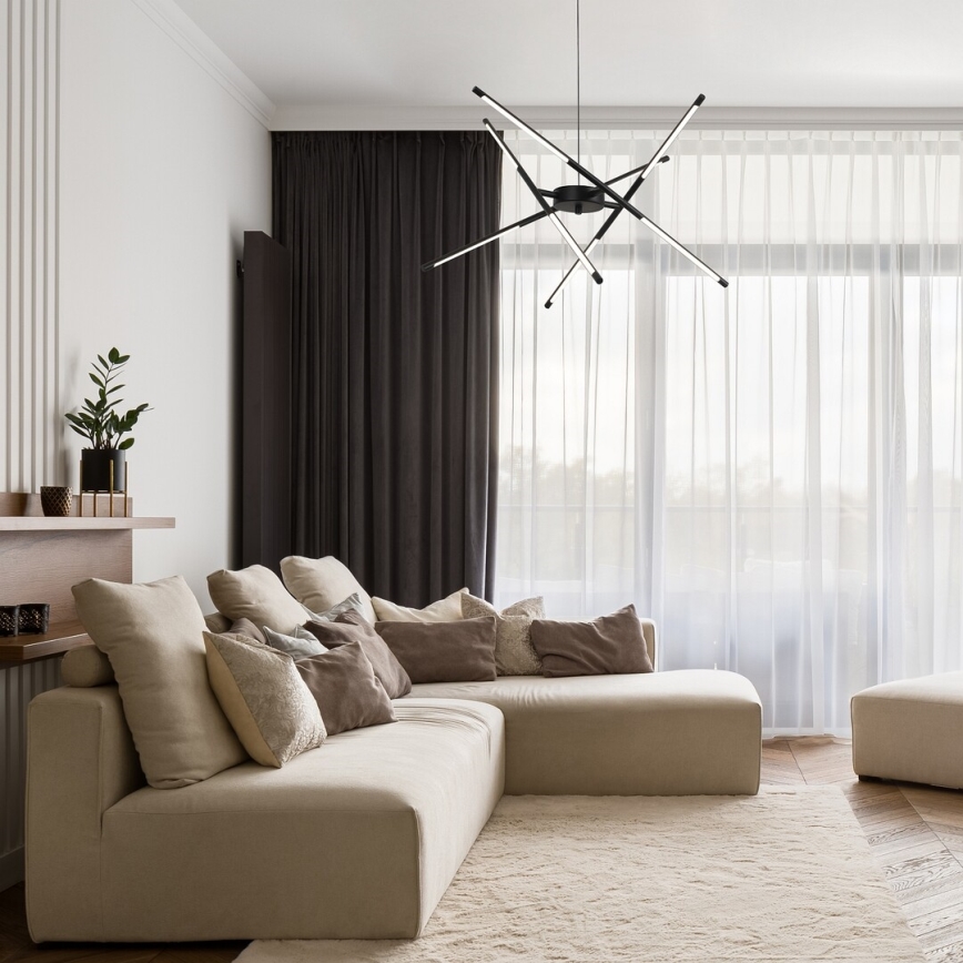 Rabalux - LED ljuskrona med textilsladd LED/40W/230V 3000K svart