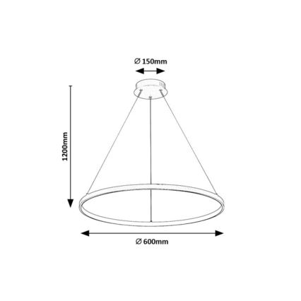 Rabalux - vajerupphängd LED-pendel LED/55W/230V 3000K