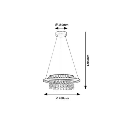 Rabalux - LED-pendellampa på vajer LED/40W/230V 3000/3500/4000K