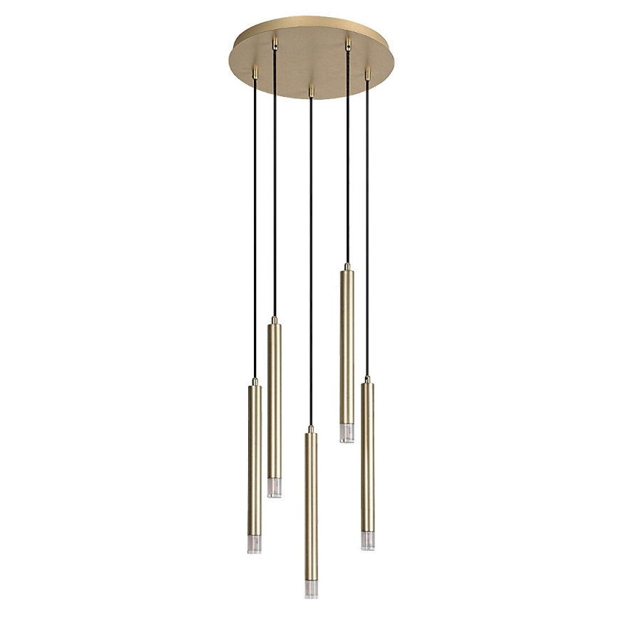 Rabalux - Ljuskrona med textilsladd 5xG9/5W/230V guld