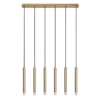 Rabalux - Ljuskrona med textilsladd 6xG9/5W/230V guld
