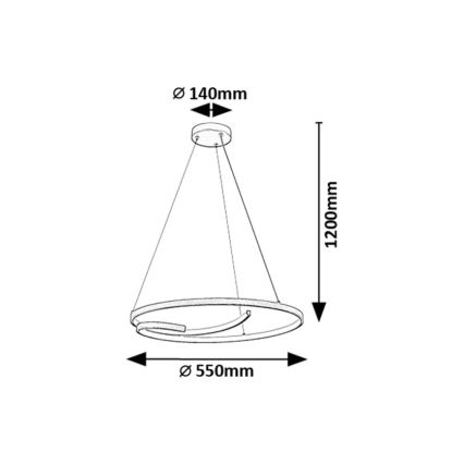Rabalux - LED ljuskrona med textilsladd LED/40W/230V 4000K