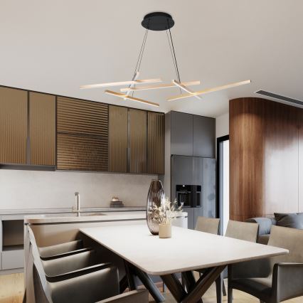 Rabalux - LED ljusreglerad ljuskrona på textilsladd LED/40W/230V 3000-6500K + fjärrkontroll