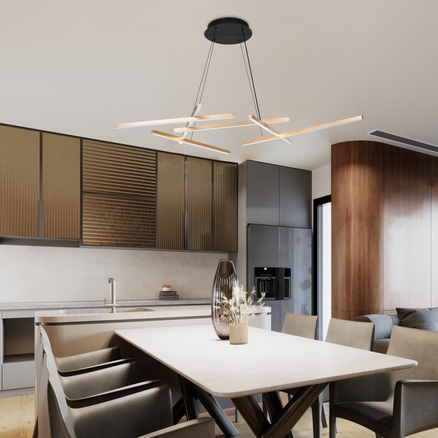 Rabalux - LED ljusreglerad ljuskrona på textilsladd LED/40W/230V 3000-6500K + fjärrkontroll