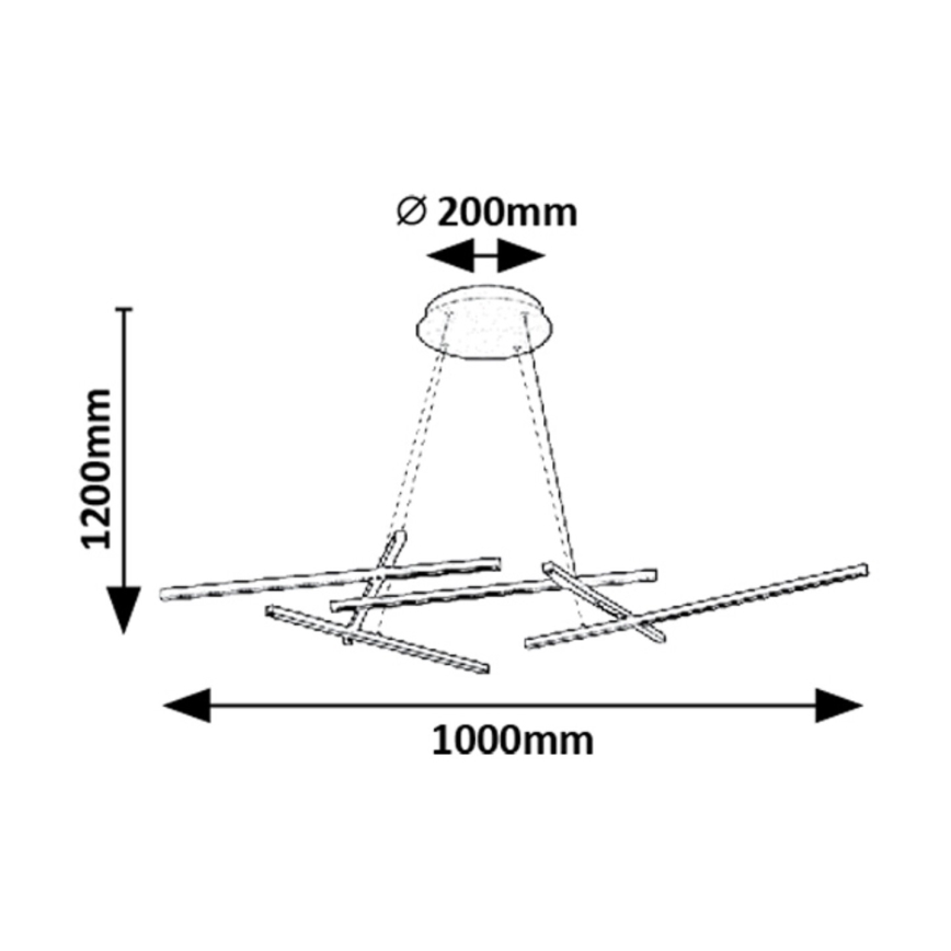Rabalux - LED ljusreglerad ljuskrona på textilsladd LED/40W/230V 3000-6500K + fjärrkontroll