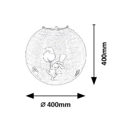 Rabalux - Barnlampskärm för ljuskrona max. 40W diameter 40 cm