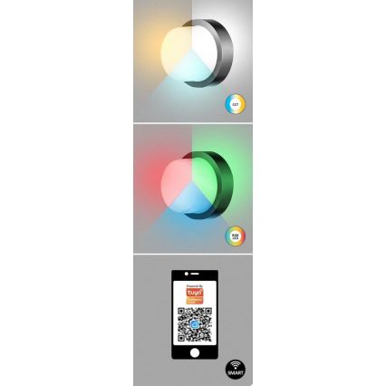 Rabalux - LED RGBW Dimbar vägglampa utomhus LED/10W/230V IP54 Wi-Fi Tuya