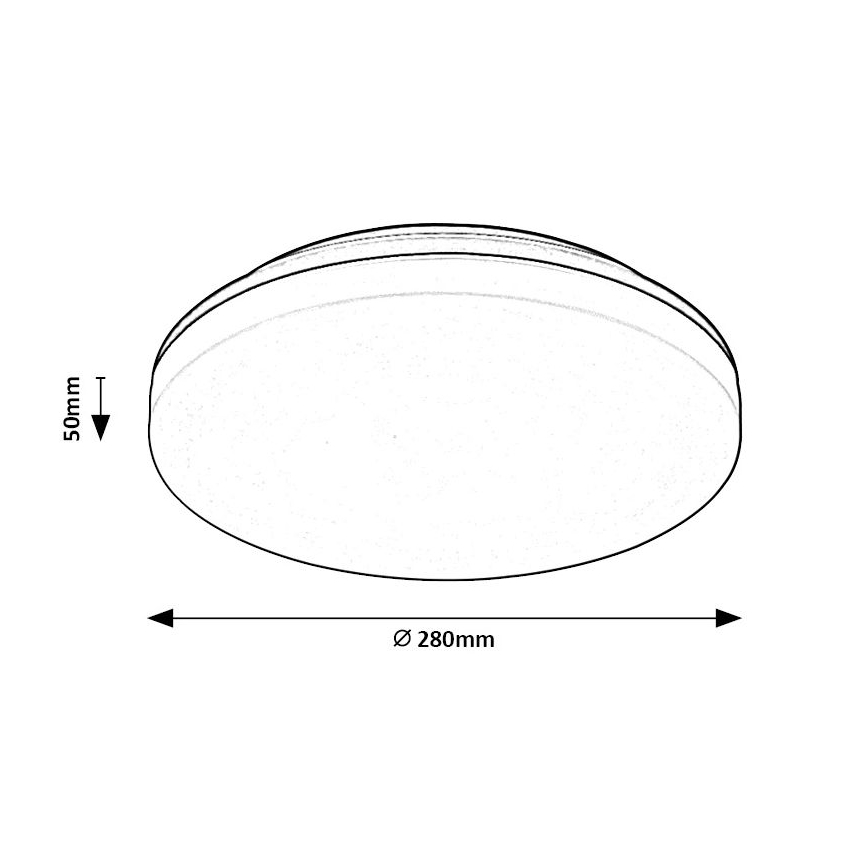 Rabalux - LED Taklampa för badrum LED/24W/230V IP54