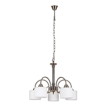 Rabalux 7276 - Ljuskrona EDITH 5xE27/60W/230V brons