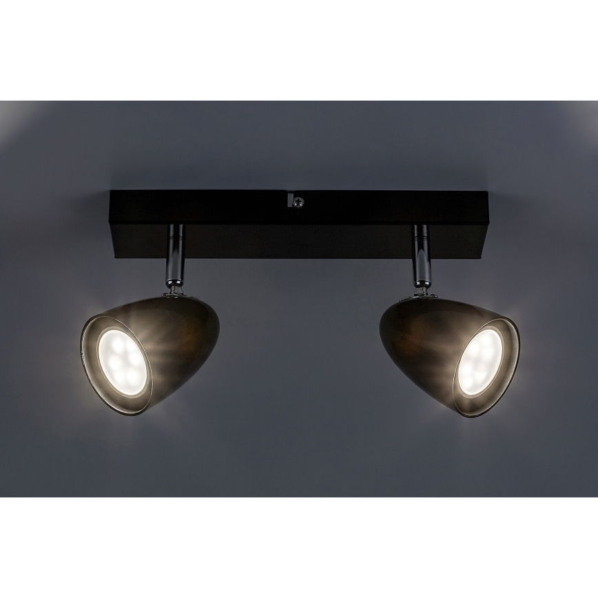 Rabalux - Spotlight 2xGU10/5W/230V svart