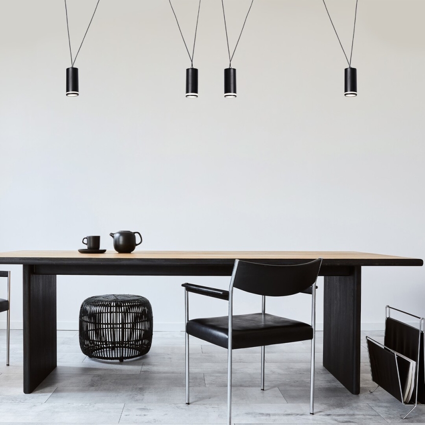Rabalux - Ljuskrona med textilsladd 4xGU10/5W/230V spindel